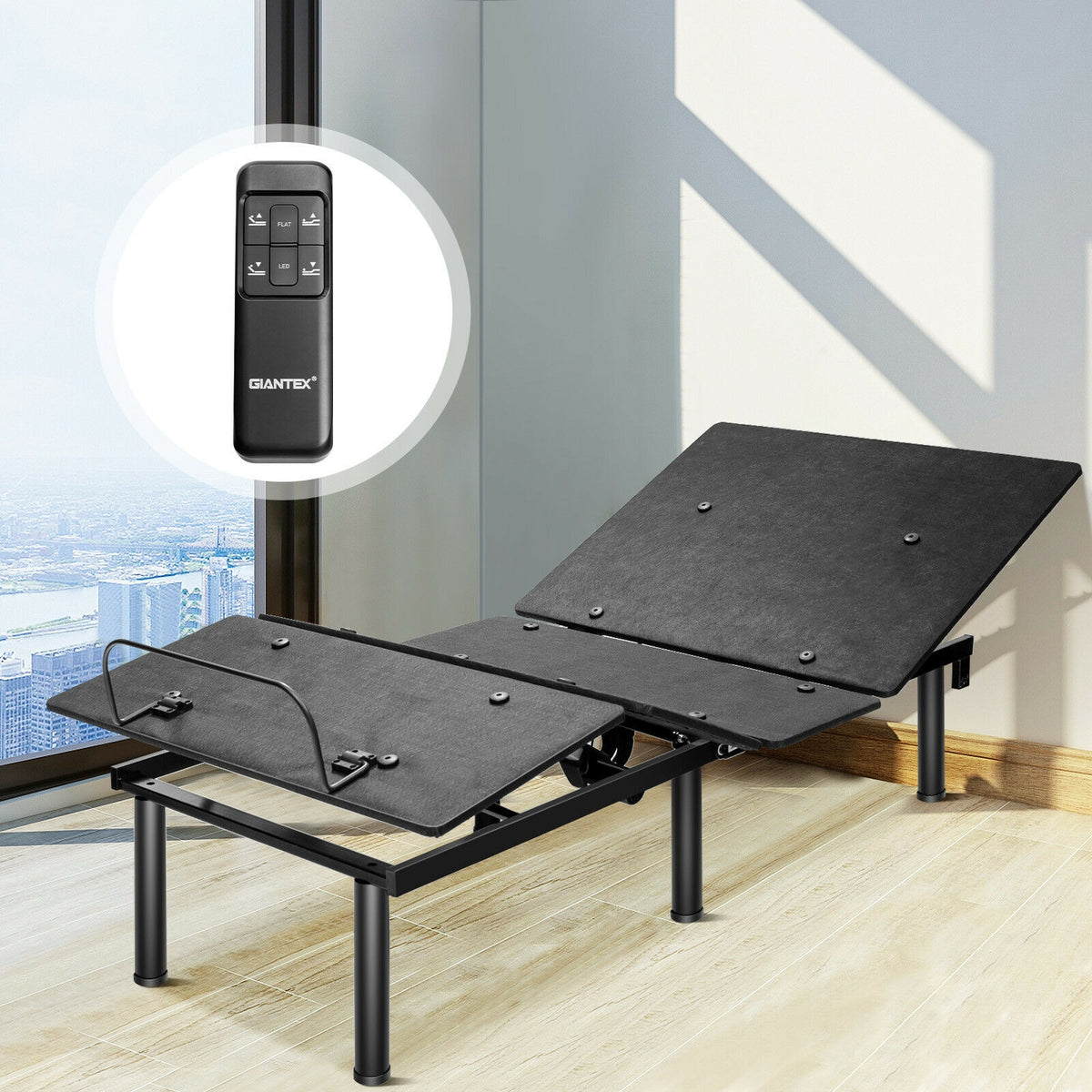 Ergonomic Adjustable Bed Base with Head and Foot Incline - Twin Size, Style A