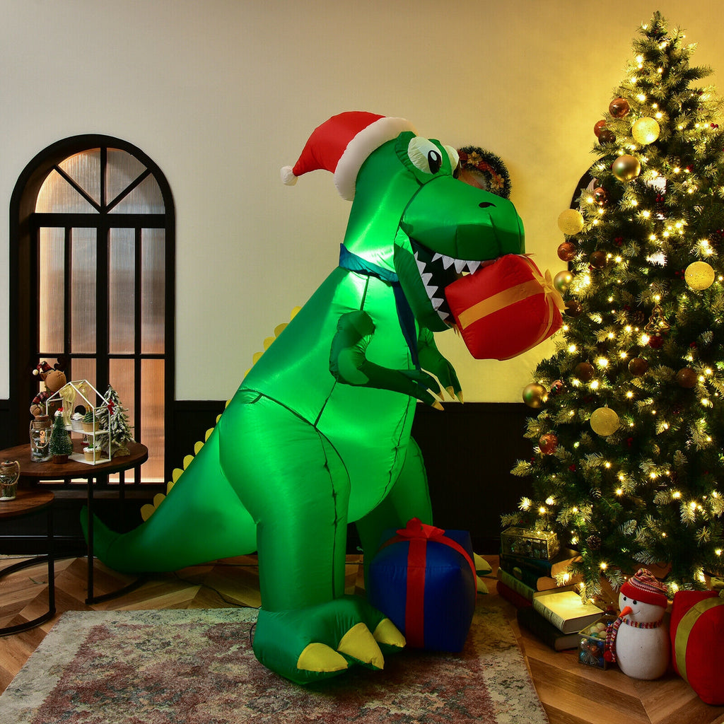 6ft Christmas Inflatable Dinosaur for Indoor & Outdoor Holiday Decor
