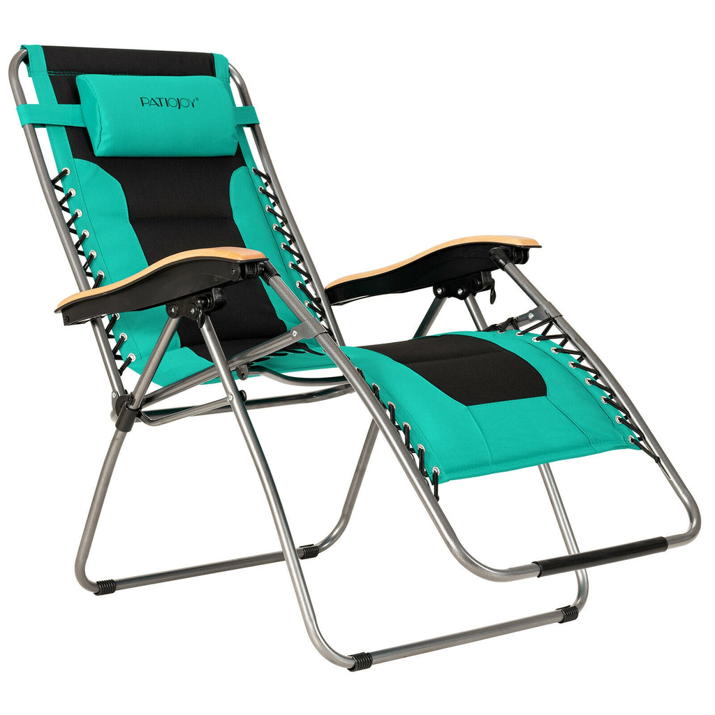 Oversize Folding Adjustable Padded Zero Gravity Lounge Chair