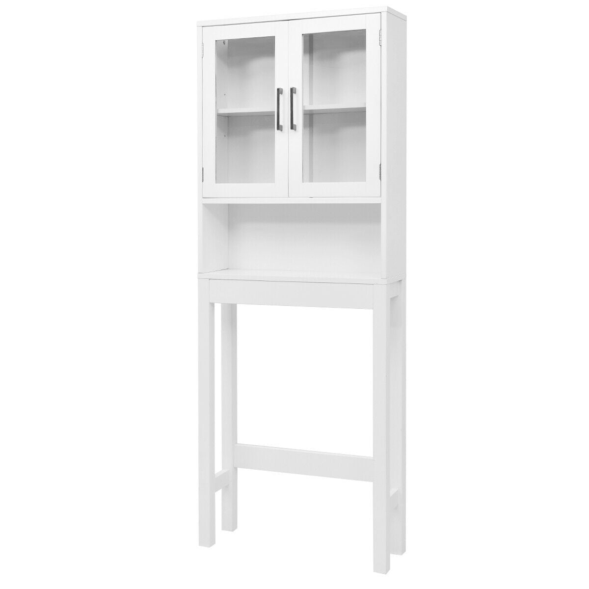 Over the Toilet Storage Cabinet Bathroom Space Saver with Tempered