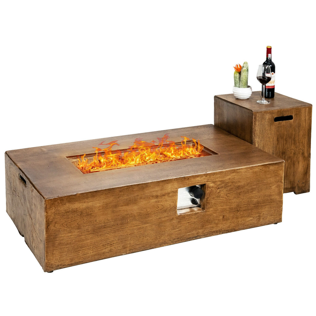 48" x 27" Outdoor Gas Fire Pit Table, 50,000 BTU - Fire Pit Table