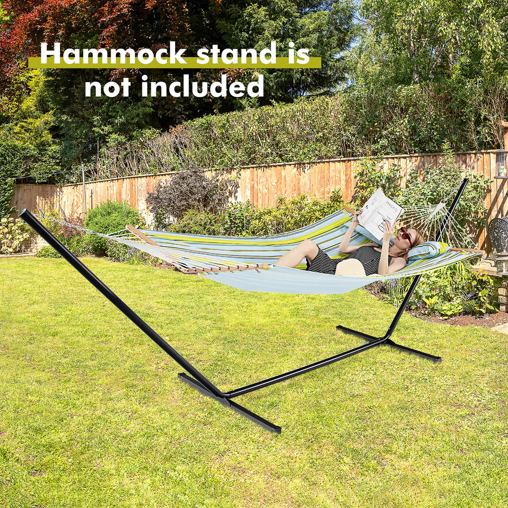 Patio Hammock Foldable Swing Chair Bed with Detachable Pillow
