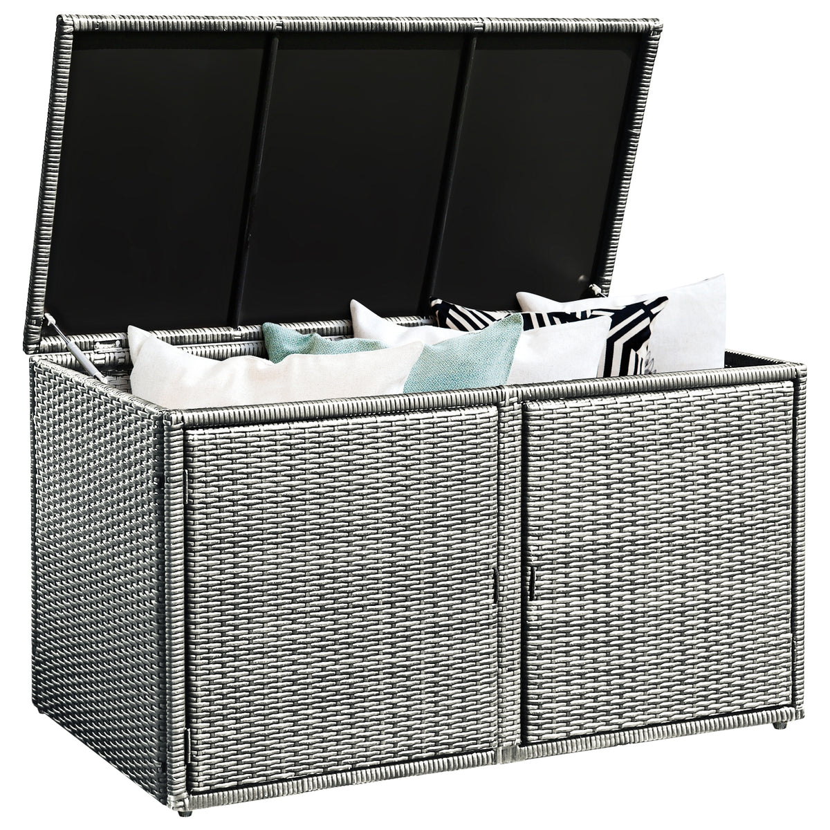 88 Gallon Rattan Storage Box - Outdoor Patio Bench