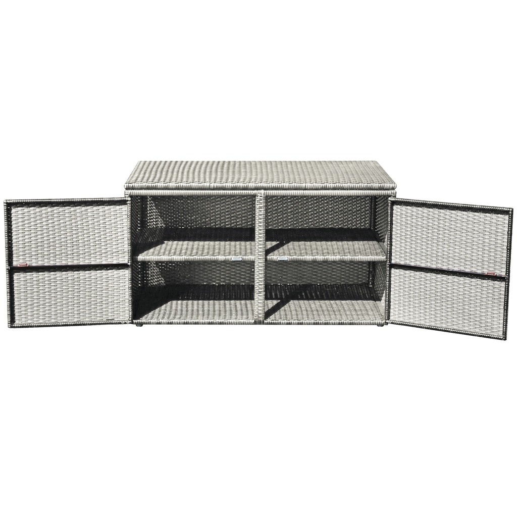 88 Gallon Rattan Storage Box - Outdoor Patio Bench
