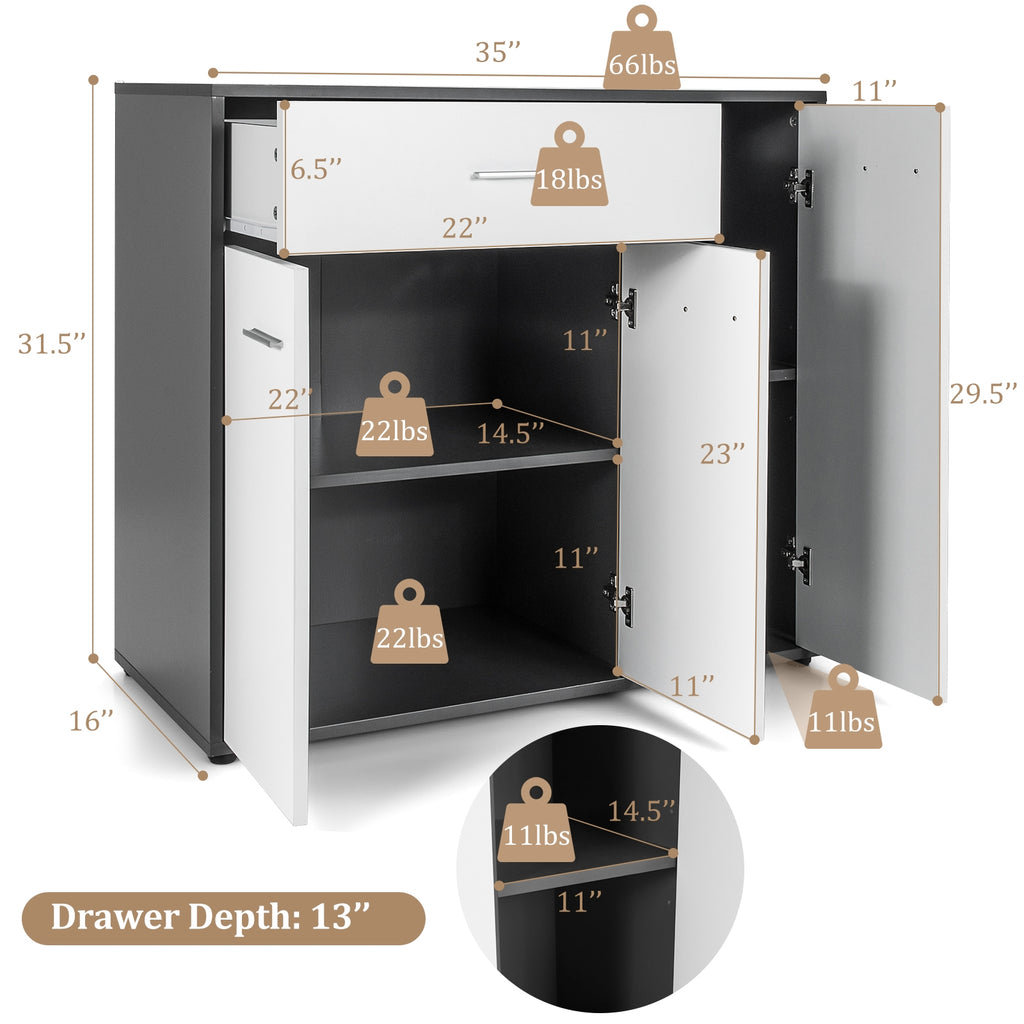 Sideboard Storage Cabinet with Spacious Top