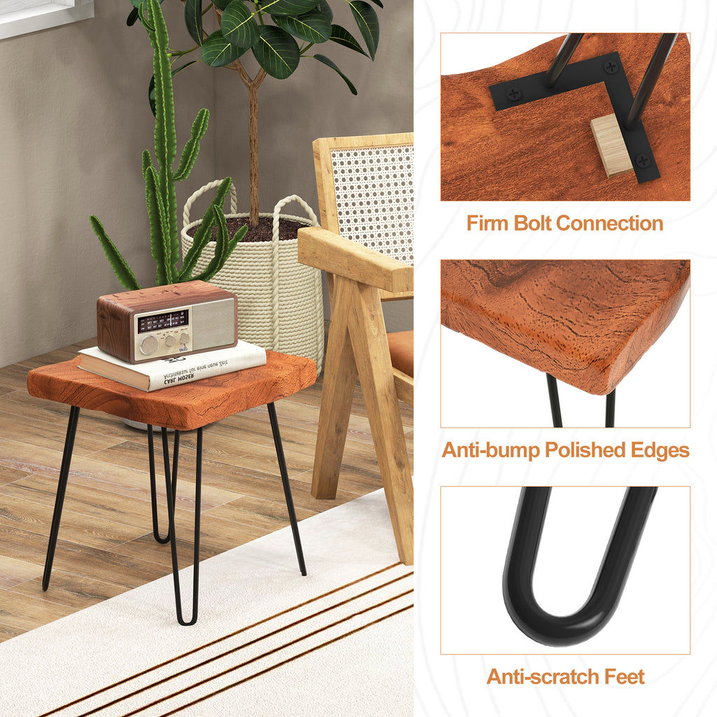 Reclaimed Teak Wood End Table - Square