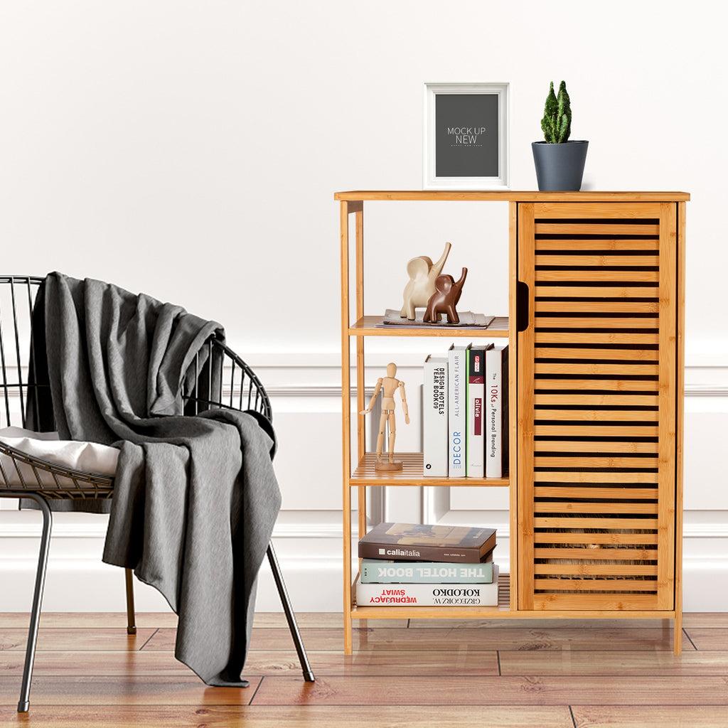 Bamboo Bathroom Storage Cabinet with Single Door