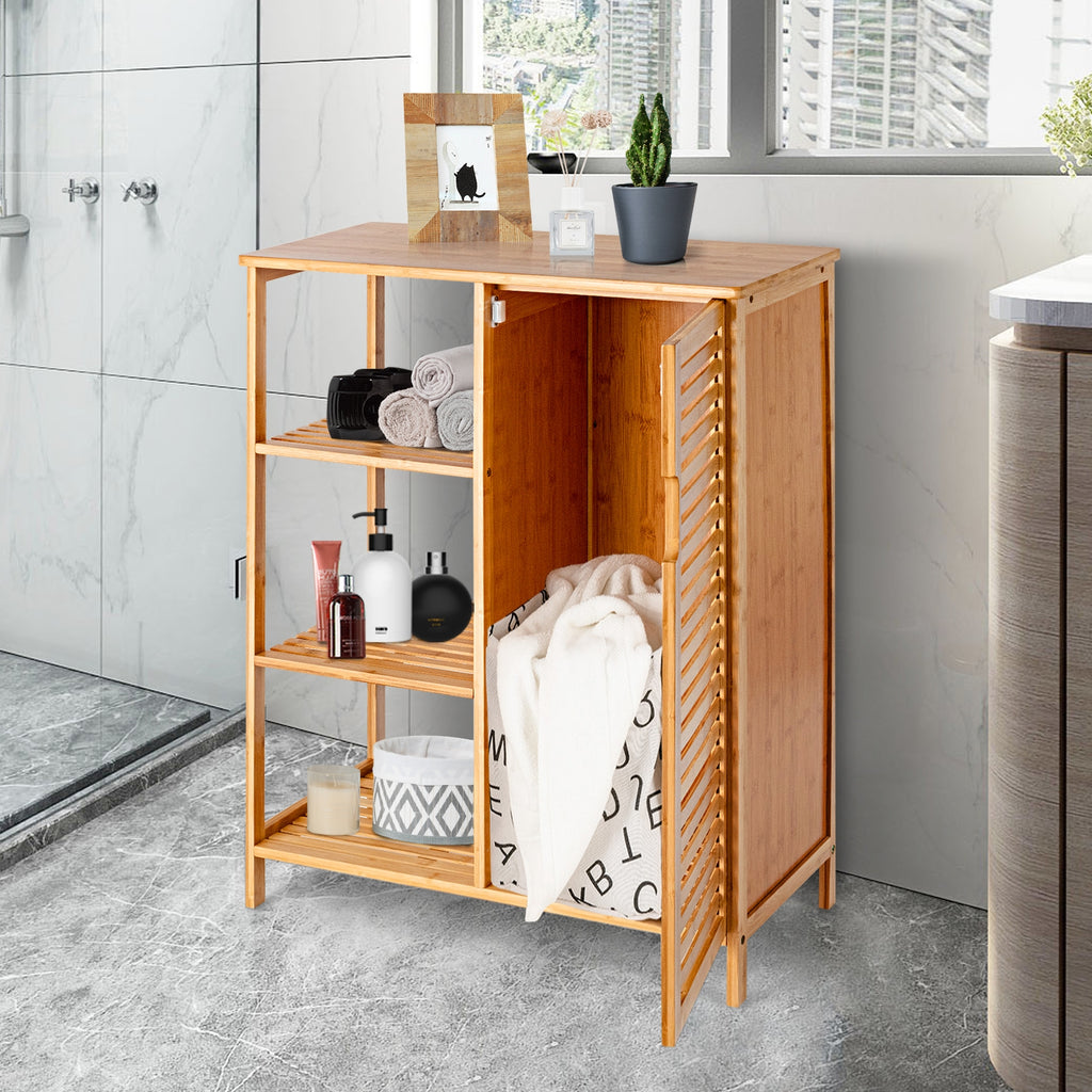 Bamboo Bathroom Storage Cabinet with Single Door