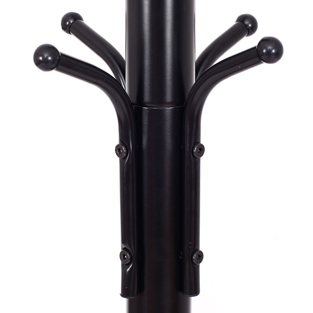 Metal Coat Rack with 12 Hooks - Free-Standing