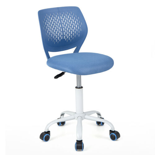 Kids Study Chair with Adjustable Height 16.5-21 Inches Gray Ergonomic Backrest