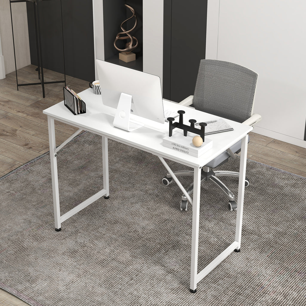 L-Shaped Computer Desk with Storage – White