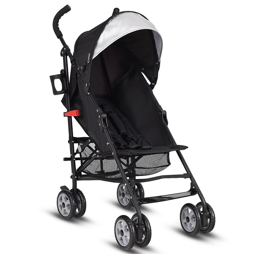 Lightweight Folding Baby Toddler Umbrella Travel Stroller - Black