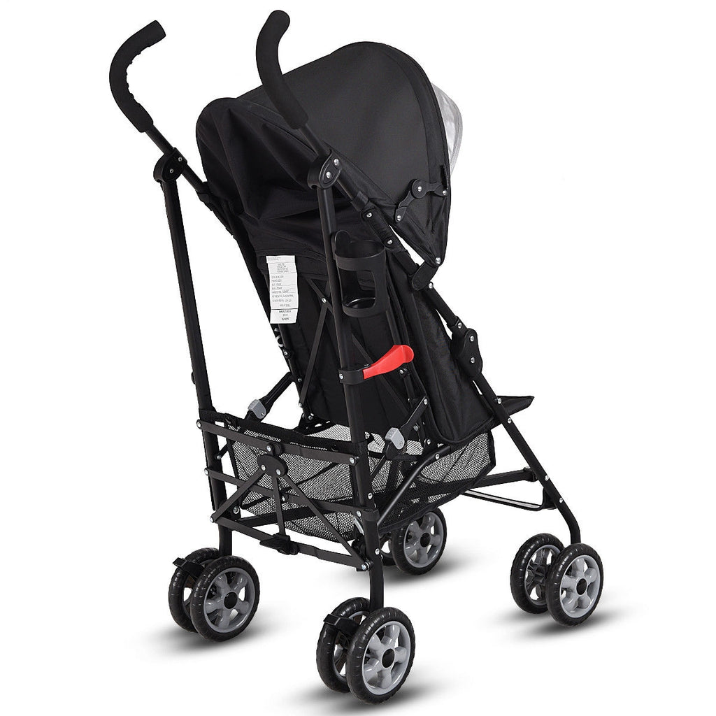 Lightweight Folding Baby Toddler Umbrella Travel Stroller - Black