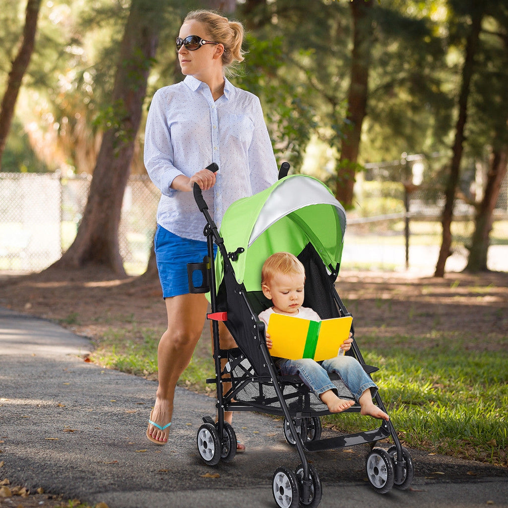 Lightweight Folding Baby Toddler Umbrella Travel Stroller - Black