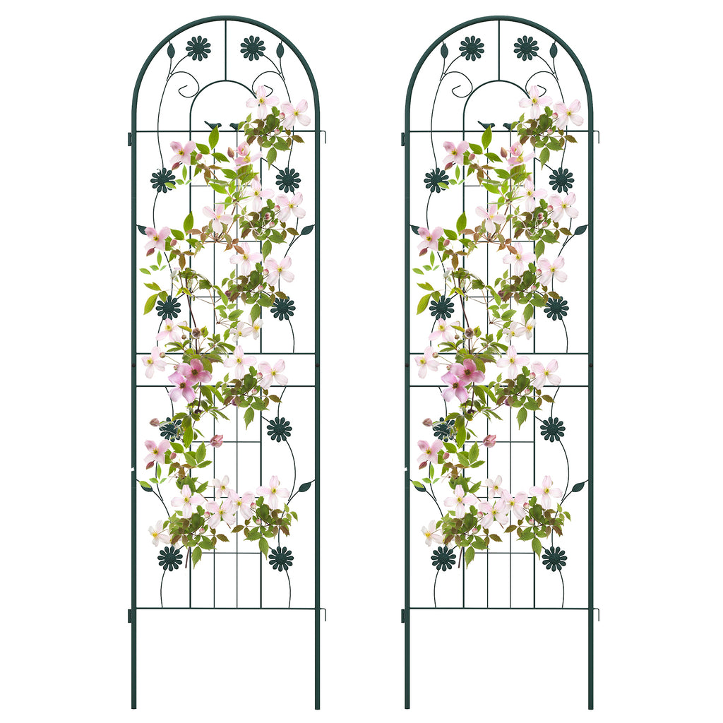 4 Pack 71 x 20 Inches Metal Garden Trellis for Climbing Plants