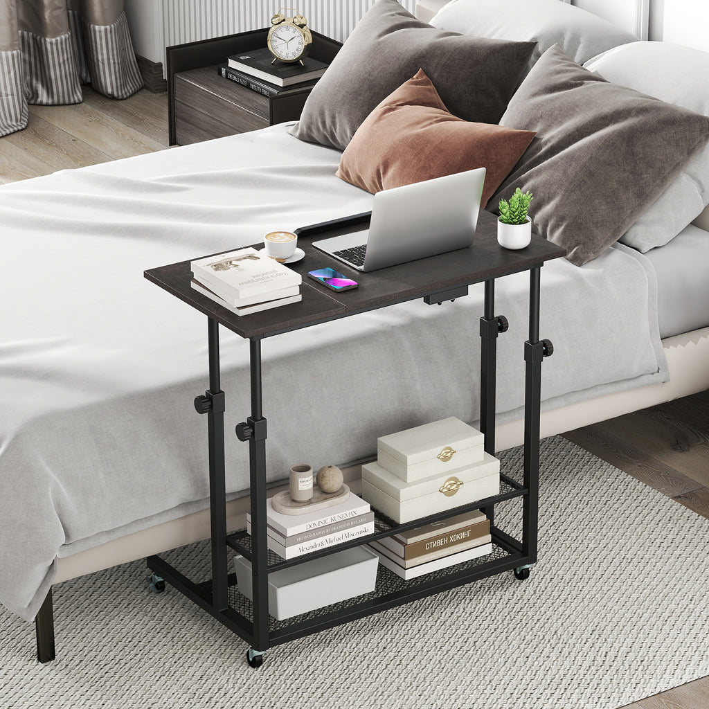 Height Adjustable Standing Desk with Tilting Top - Oak