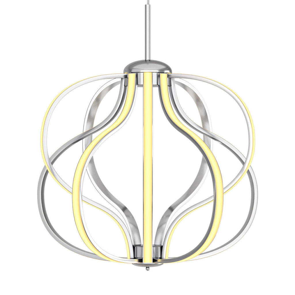 Modern Dimmable Warm White LED Chandelier - Pendant Light with LED, Adjustable Height
