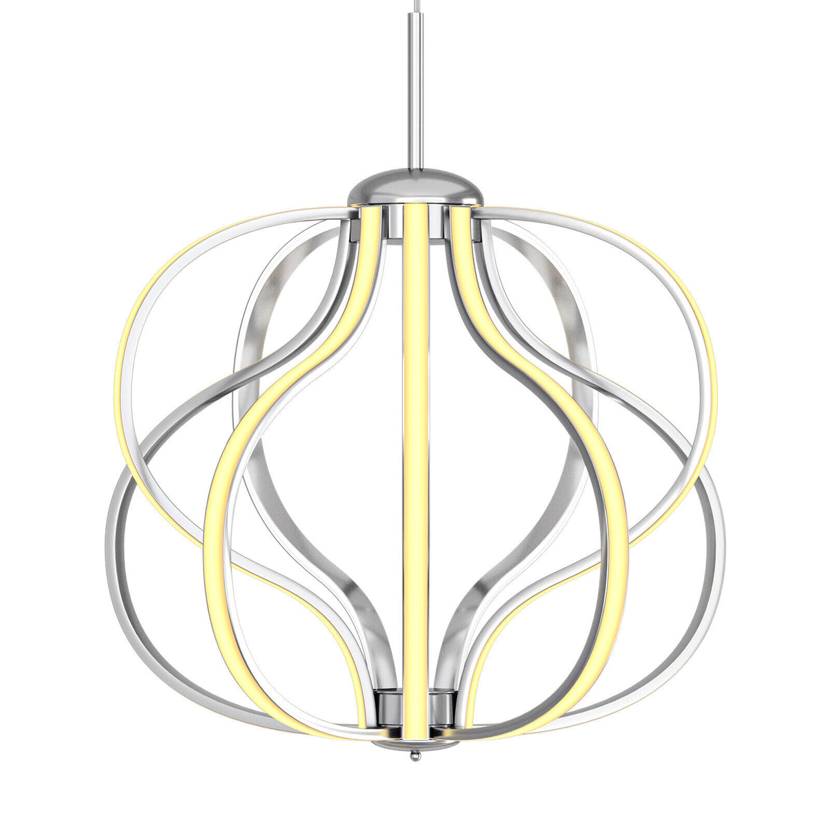 Modern Dimmable Warm White LED Chandelier - Pendant Light with LED, Adjustable Height