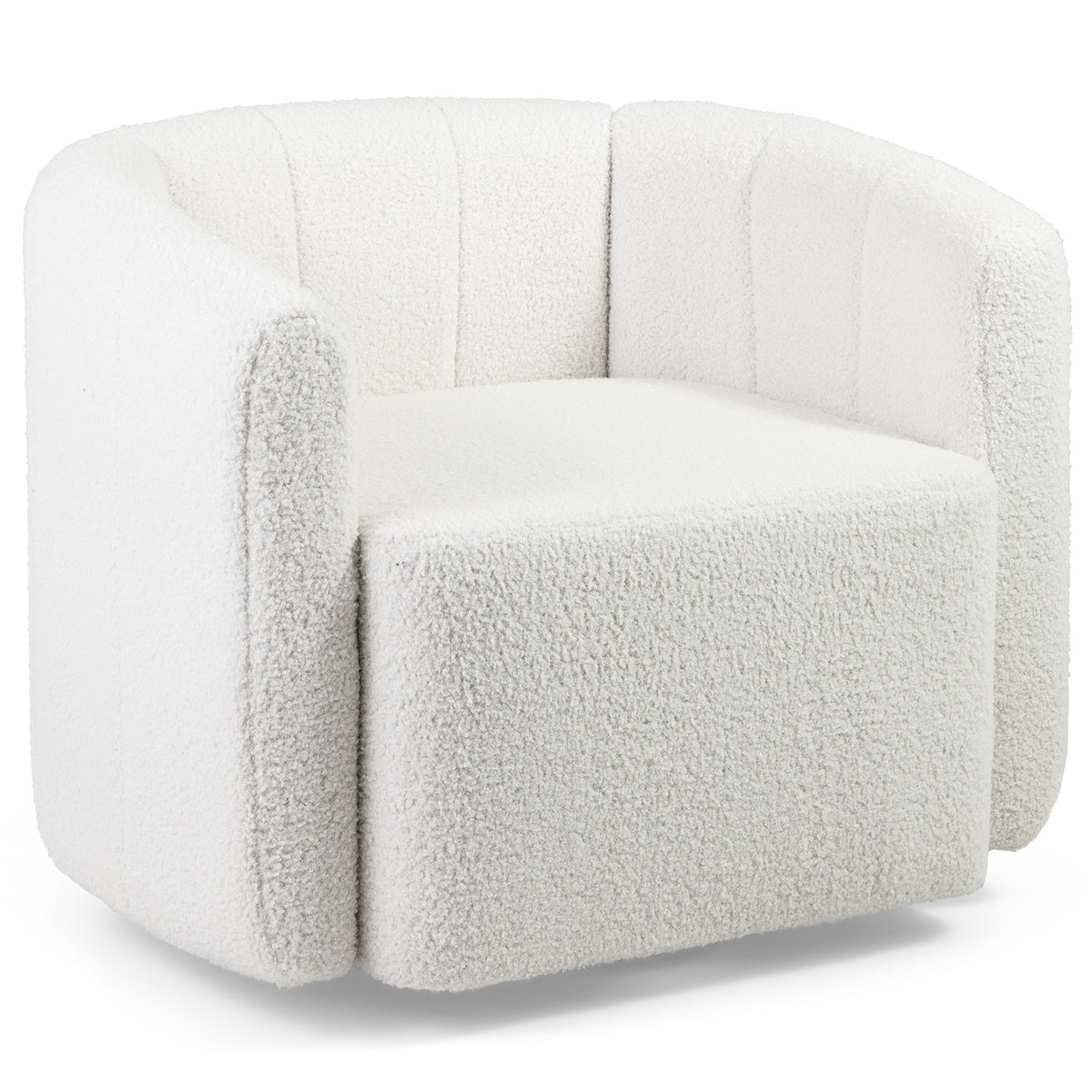 Velvet Club Barrel Chair with Ottoman Footrest - Green