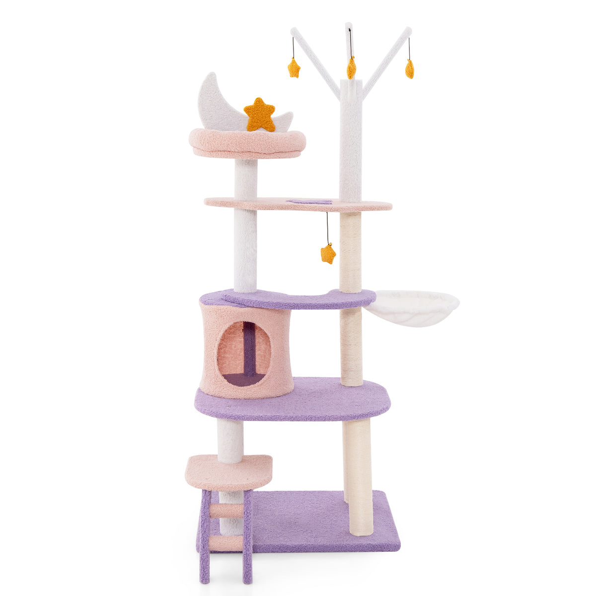 Multi-Level Cat Tower with Sisal Scratching Posts for Small Cats - Variation M