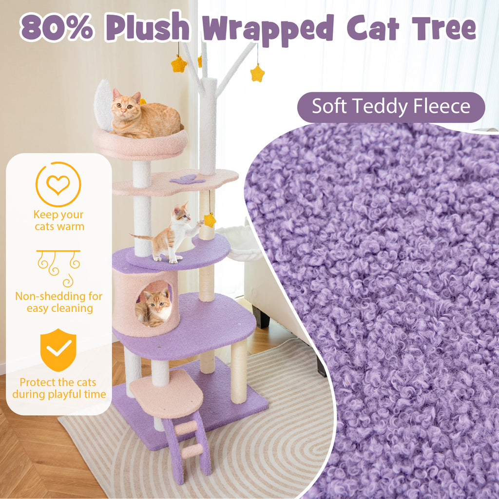 Multi-Level Cat Tower with Sisal Scratching Posts for Small Cats - Variation M