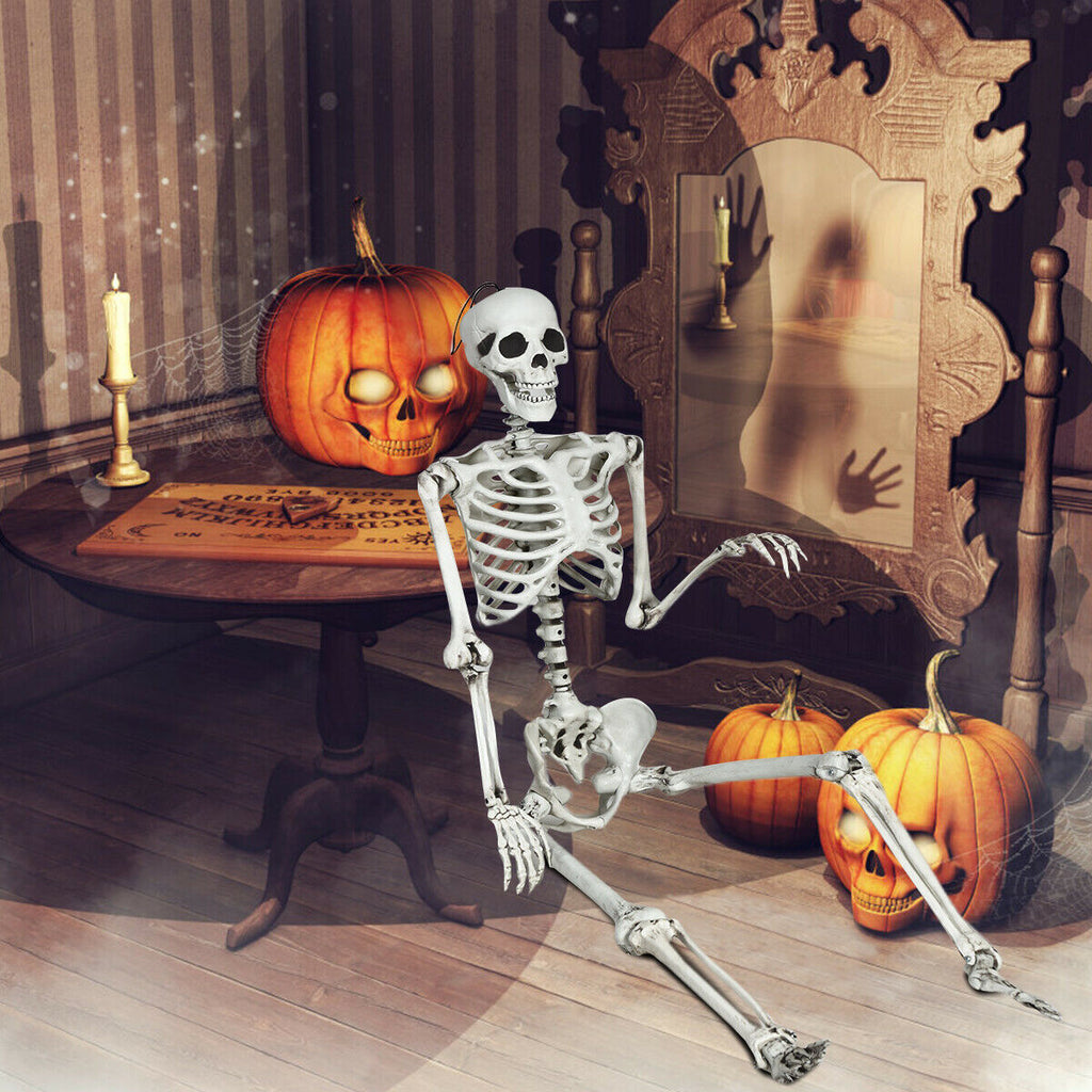 5.4 Feet Life Size Realistic Skeleton Halloween Decoration - Full Body Hanging Model
