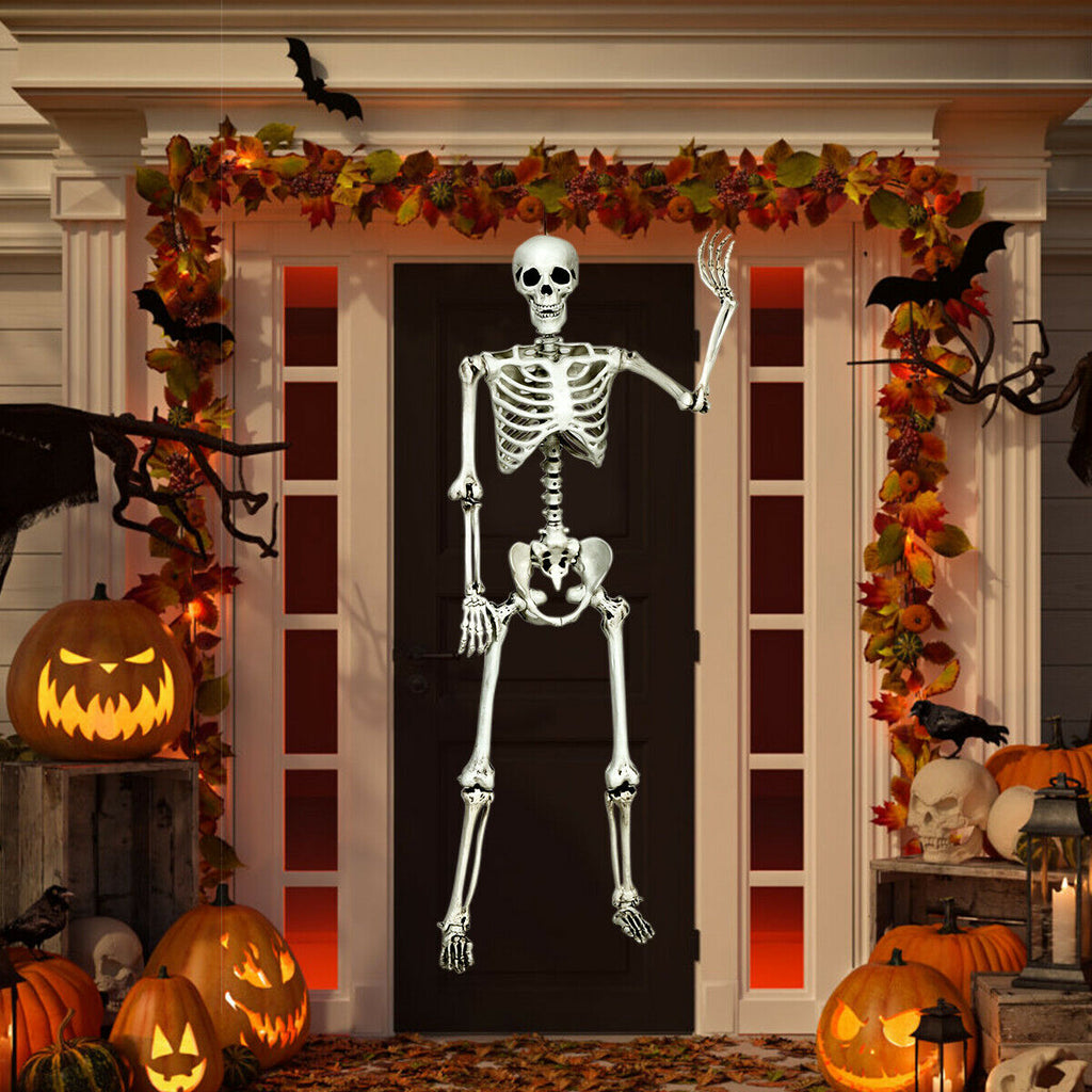 5.4 Feet Life Size Realistic Skeleton Halloween Decoration - Full Body Hanging Model