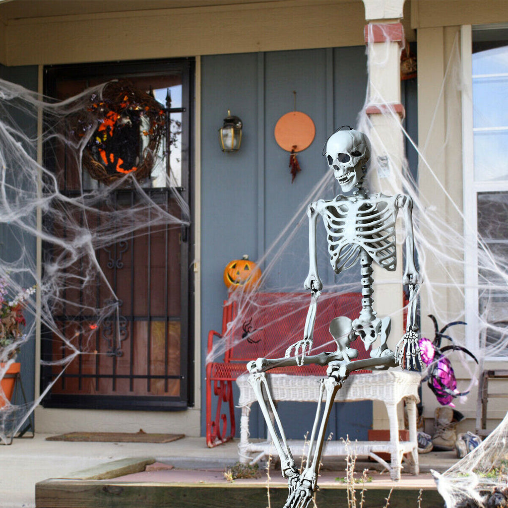 5.4 Feet Life Size Realistic Skeleton Halloween Decoration - Full Body Hanging Model
