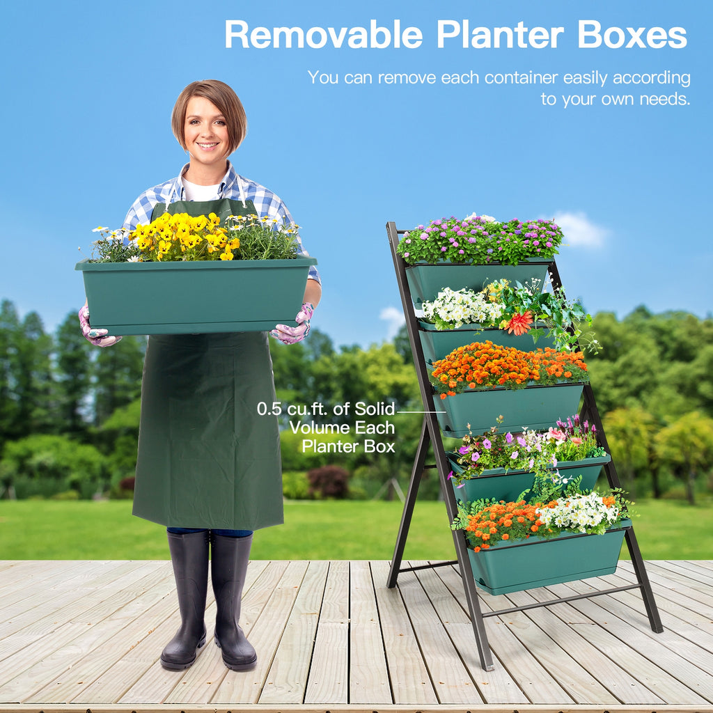 5-Tier Vertical Garden Planter Box - Green