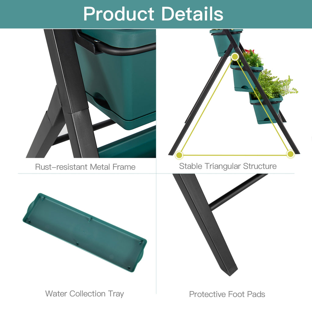 5-Tier Vertical Garden Planter Box - Green