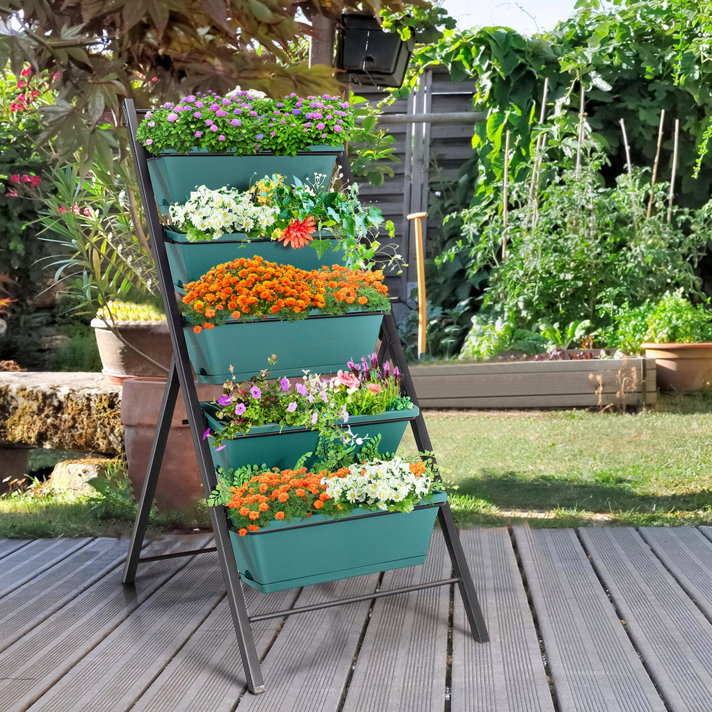 5-tier Vertical Garden Planter Box Elevated Raised Bed with 5