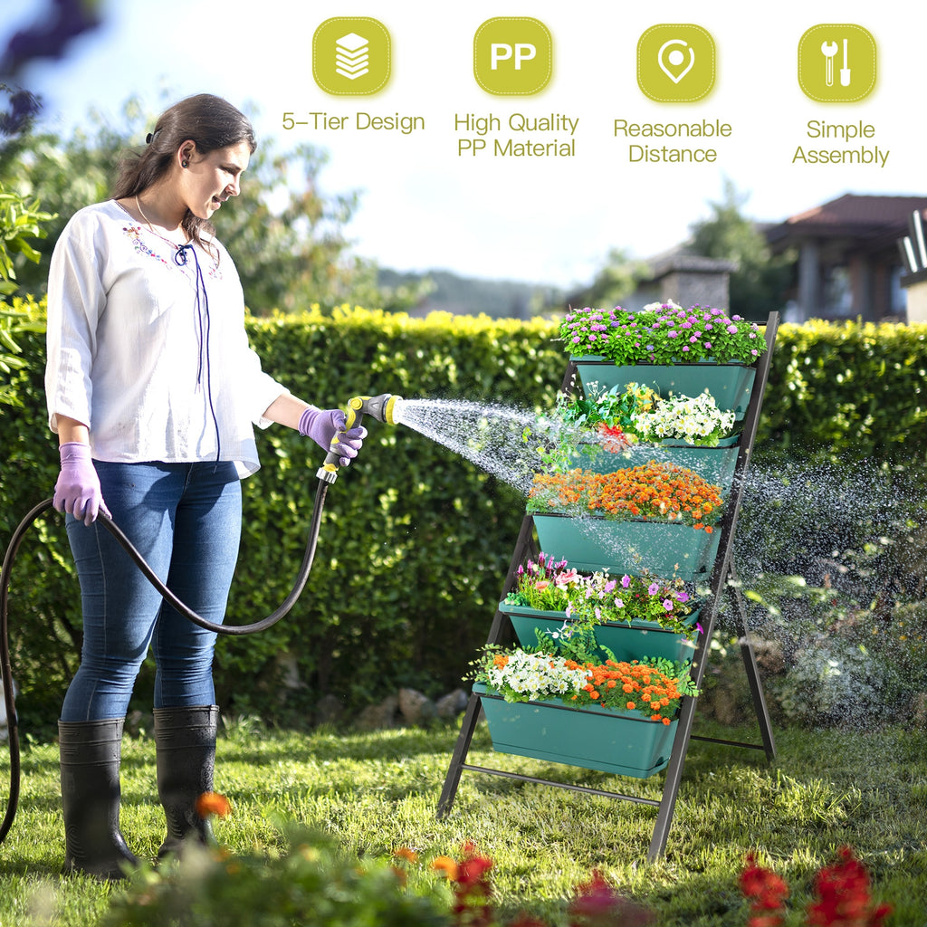 5-Tier Vertical Garden Planter Box - Green