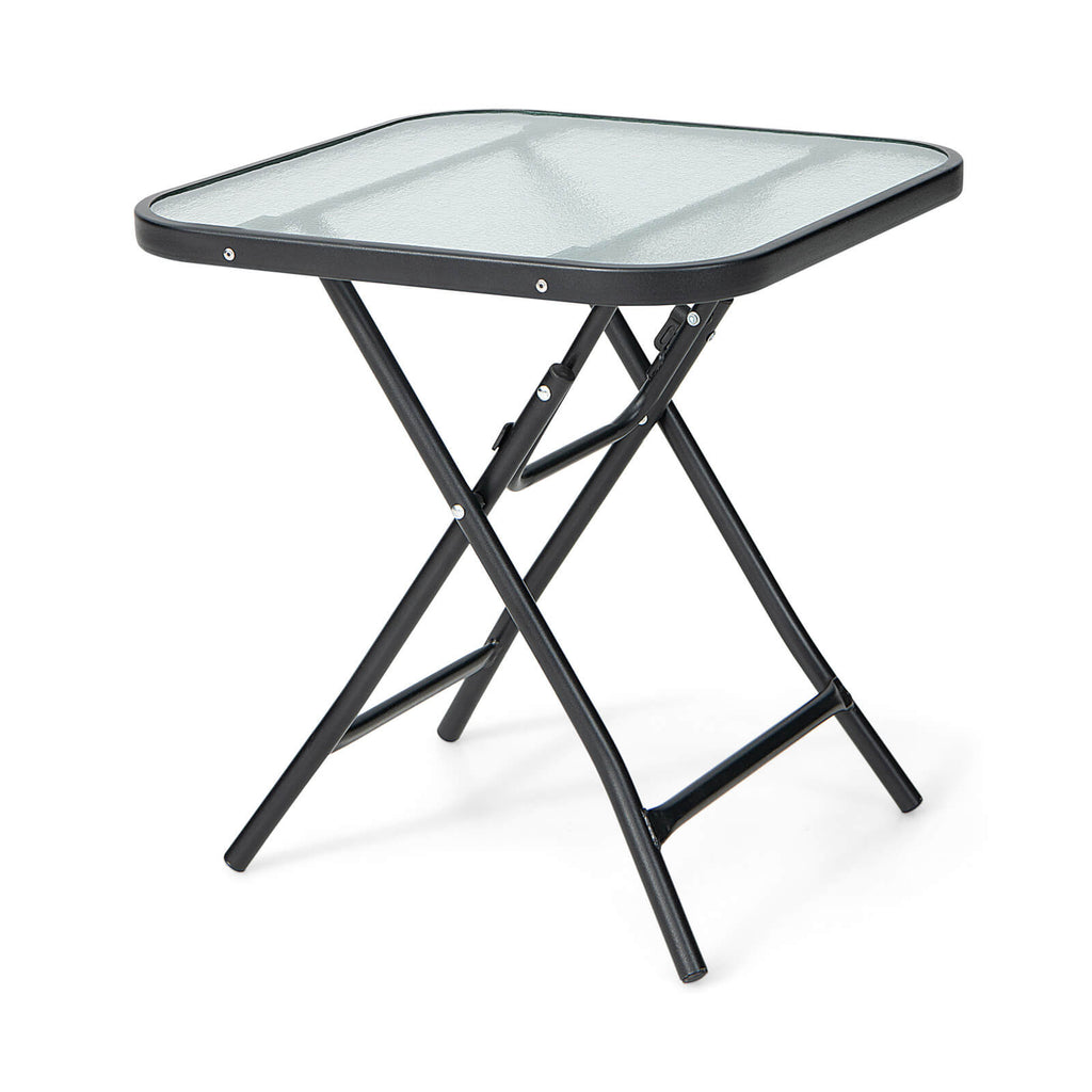 18" x 18" Square Patio Bistro Table, Rustproof Steel