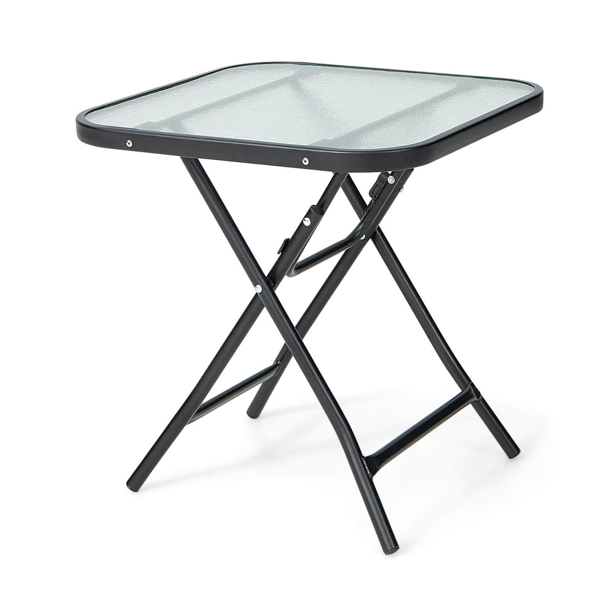 18" x 18" Square Patio Bistro Table, Rustproof Steel
