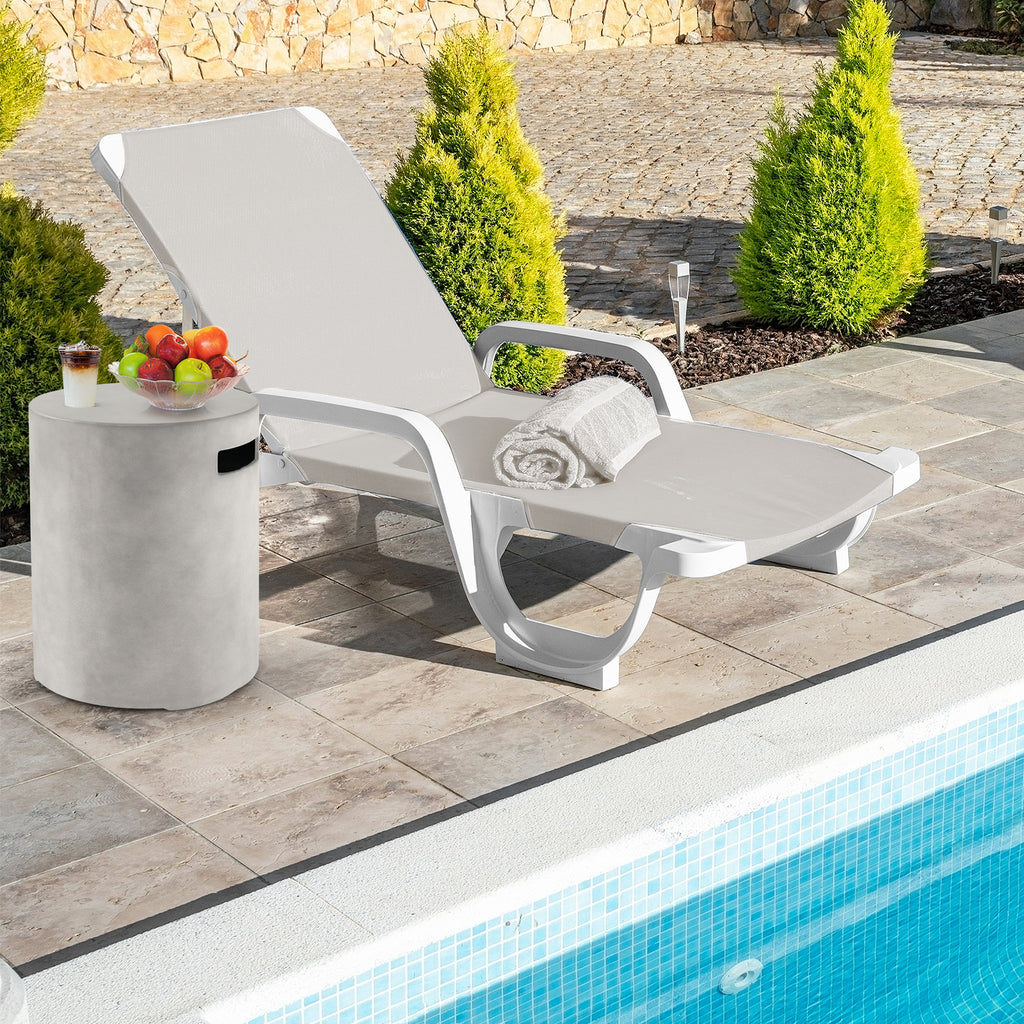 Outdoor Weather Resistant Tank Hideaway Table Fits Standard 20 LBS
