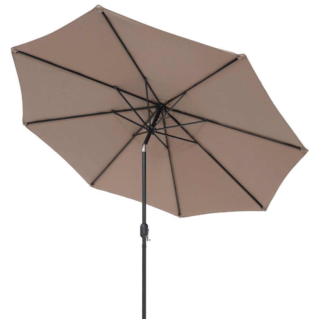 10 x 8.2 Feet Patio Umbrella with Tilt & Crank - Tan