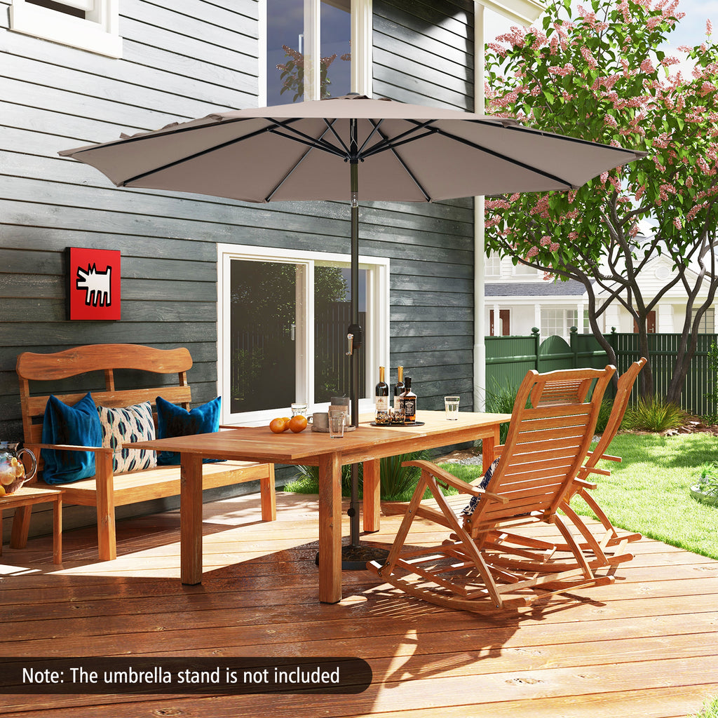 10 x 8.2 Feet Patio Umbrella with Tilt & Crank - Tan