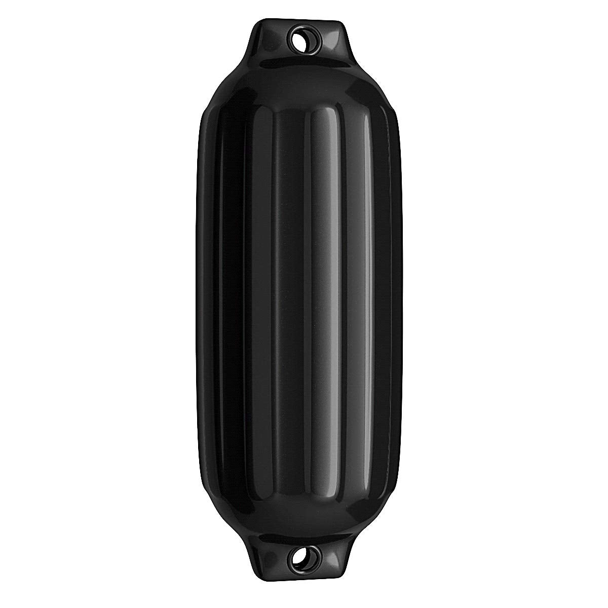 8.5 x 27 Marine Vinyl Boat Fender - Ribbed Docking Bumper, Black Variation