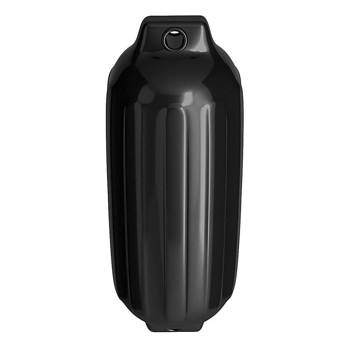 8.5 x 27 Marine Vinyl Boat Fender - Ribbed Docking Bumper, Black Variation