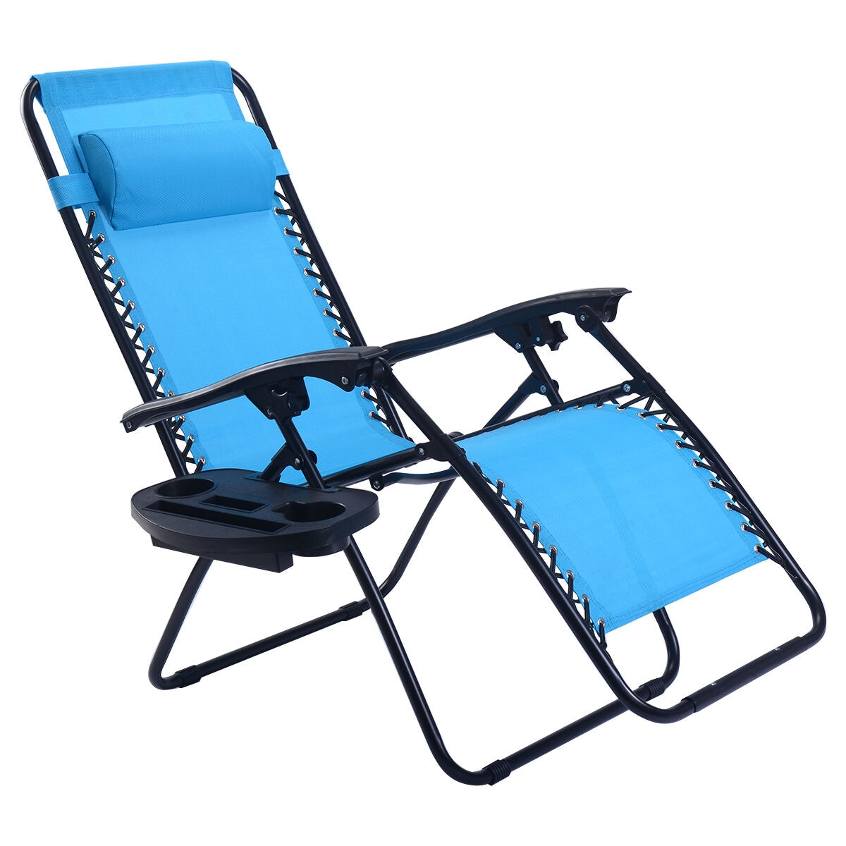 Zero Gravity Folding Lounge Chair Set of 2 - Light Blue