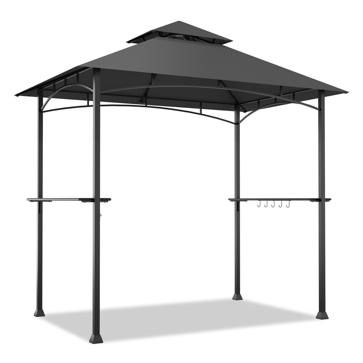 8 x 5 Feet Outdoor Double-Tiered Barbecue Grill Gazebo Canopy Tent