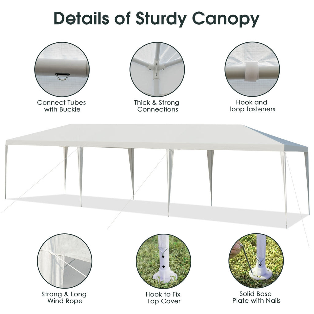 10 x 30 Feet Gazebo Canopy Tent without Sidewalls