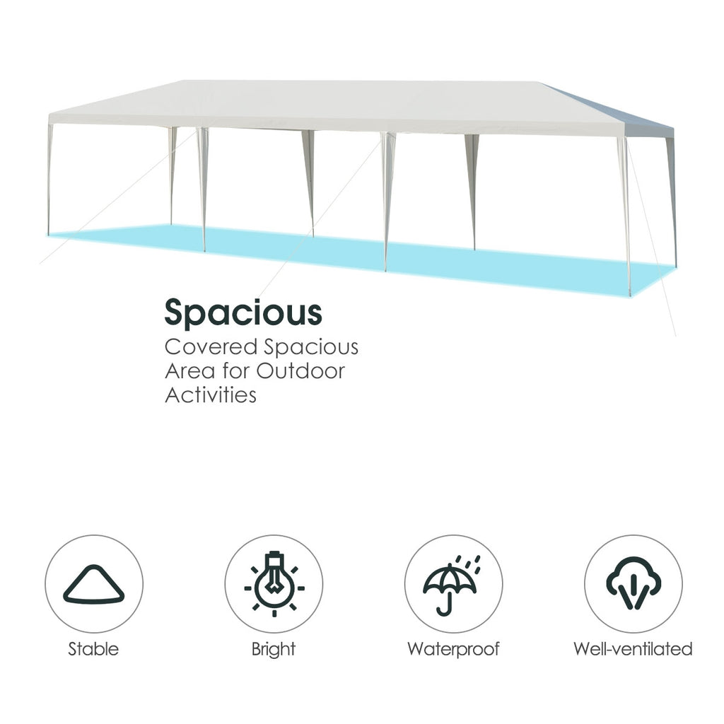 10 x 30 Feet Gazebo Canopy Tent without Sidewalls
