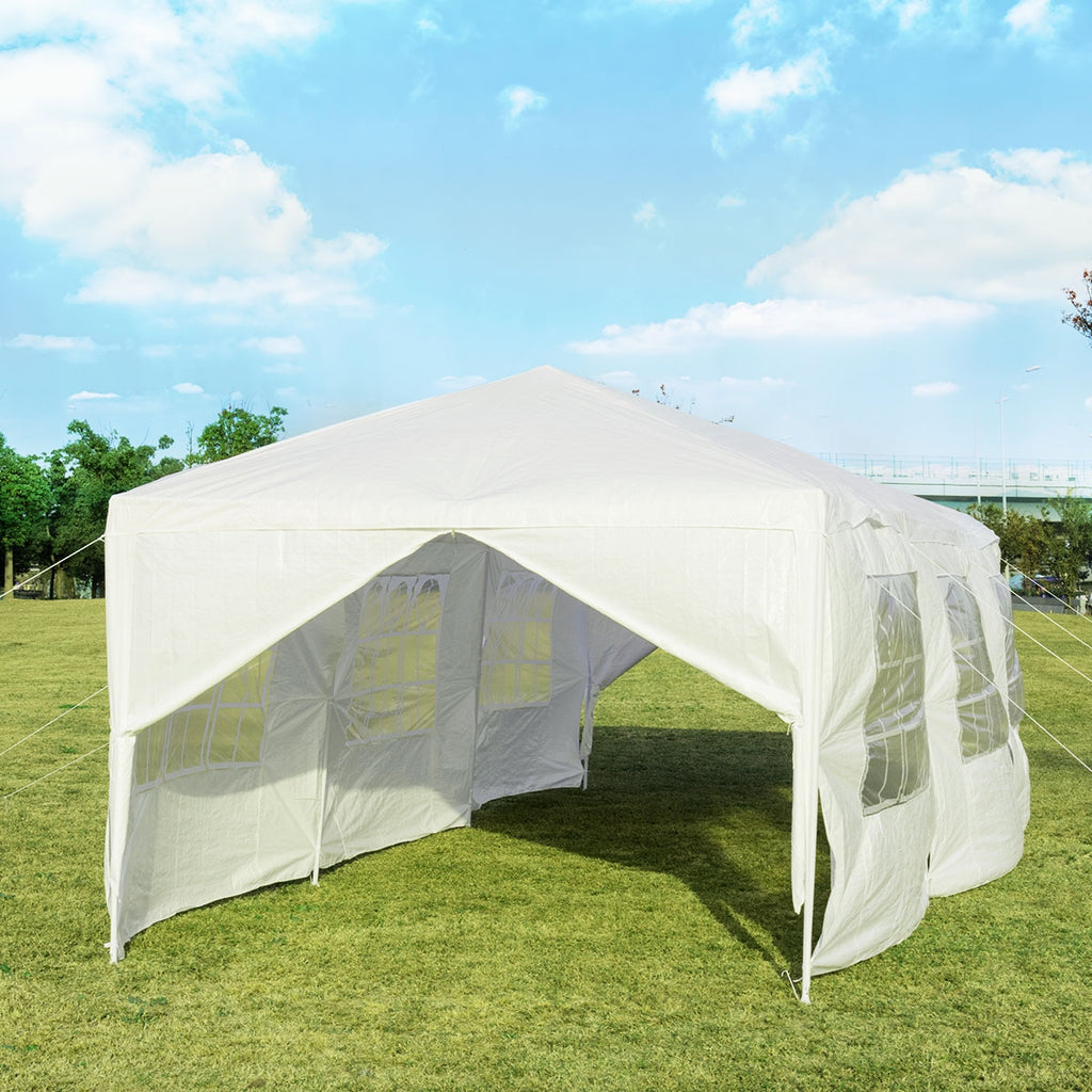 10 x 30 Feet Outdoor Canopy Tent with 6 Removable Sidewalls and 2