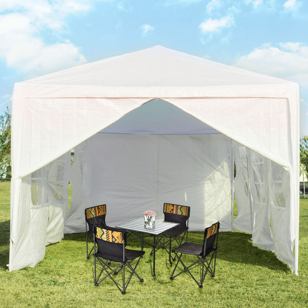 10 x 30 Feet Outdoor Canopy Tent with 6 Removable Sidewalls and 2