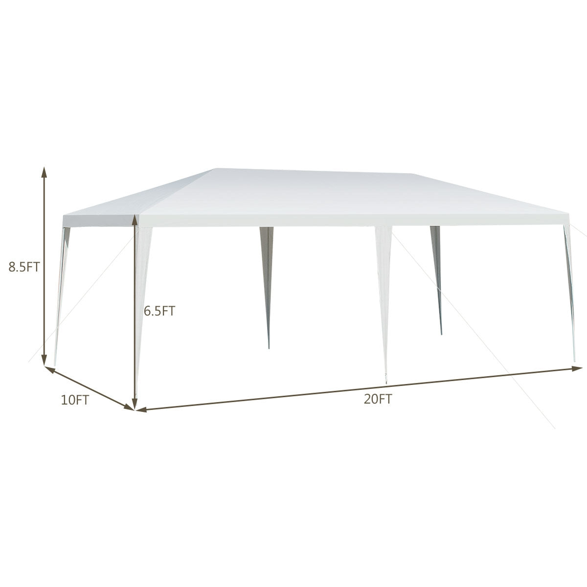 10 x 20 Feet Waterproof Canopy Tent - No Sidewalls
