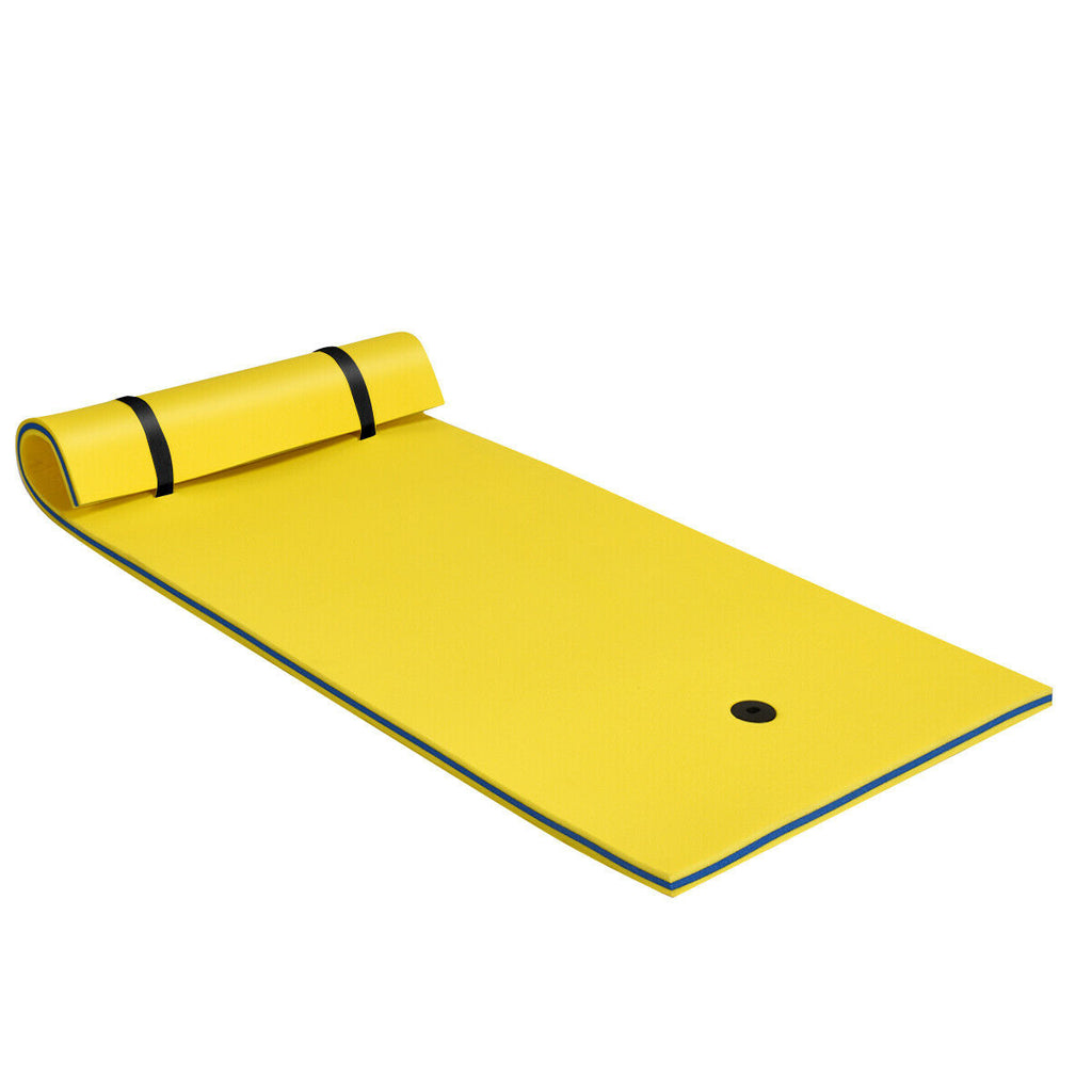87 x 36 x 1.5 Inch Water Mat - Tear-proof, Floating Pool & Beach Foam Mat - Yellow