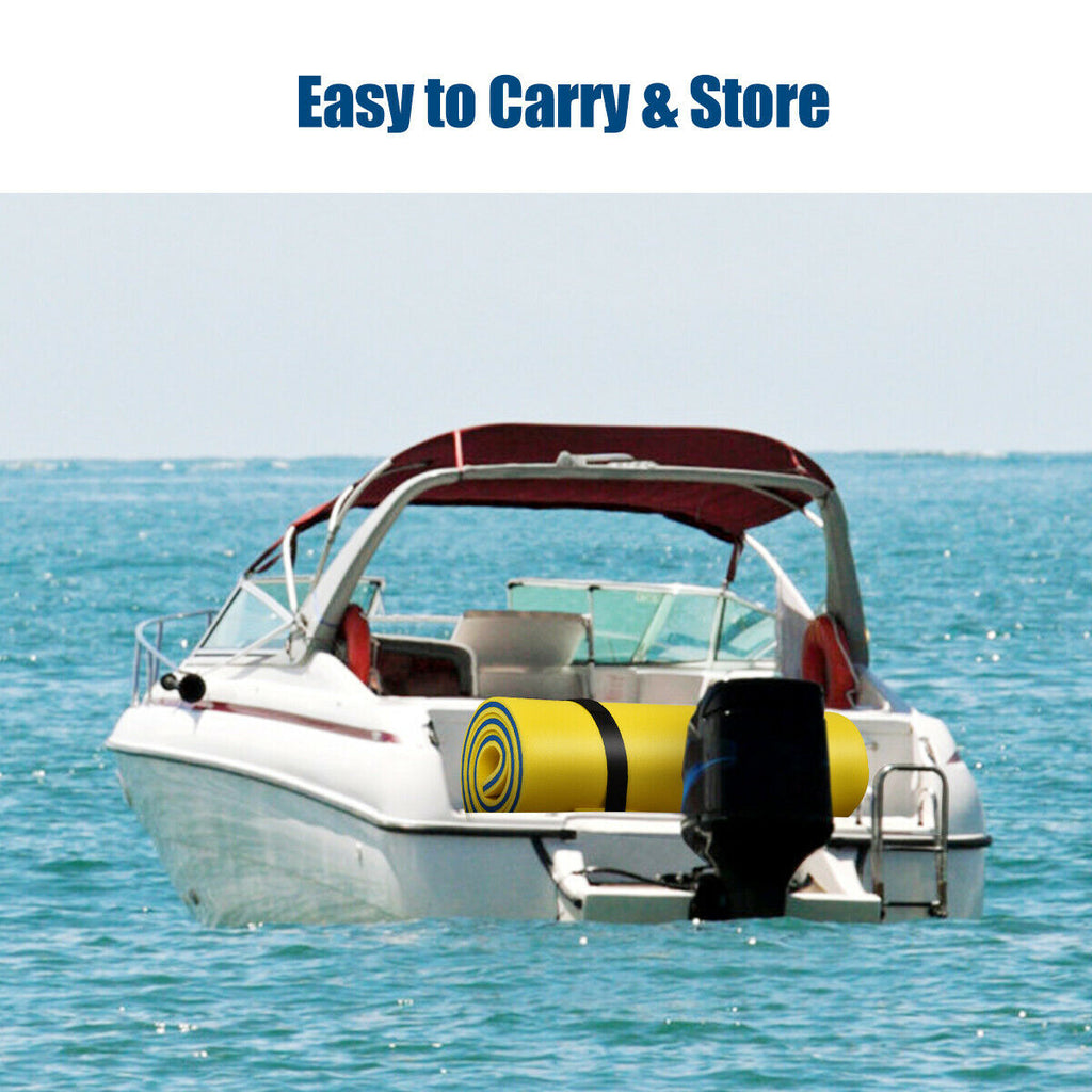 87 x 36 x 1.5 Inch Water Mat - Tear-proof, Floating Pool & Beach Foam Mat - Yellow