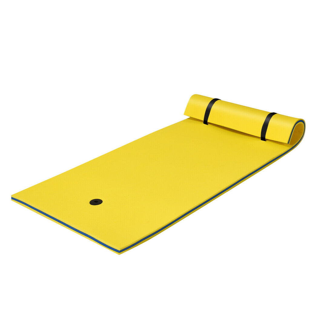 87 x 36 x 1.5 Inch Water Mat - Tear-proof, Floating Pool & Beach Foam Mat - Yellow