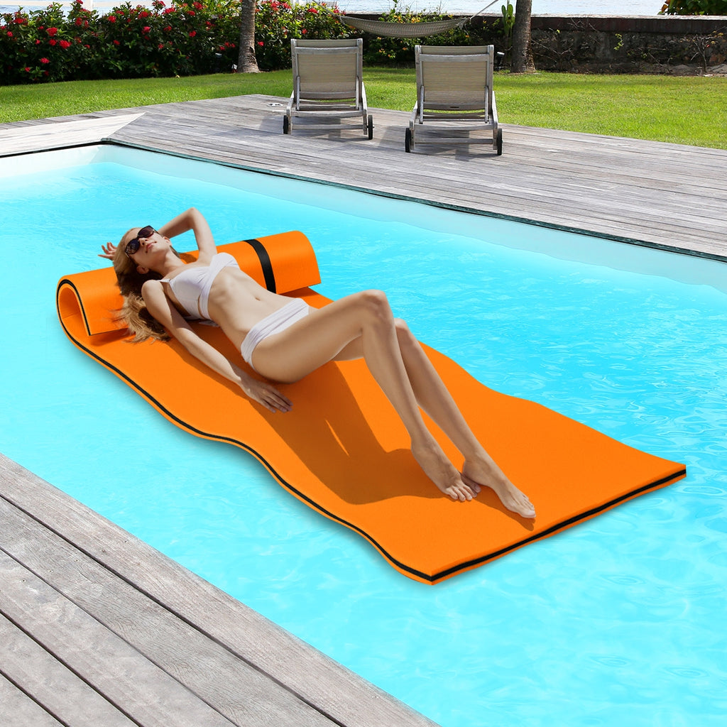 83x26x1.5 Inch Yellow Tear-Resistant Foam Floating Pad for Water Recreation
